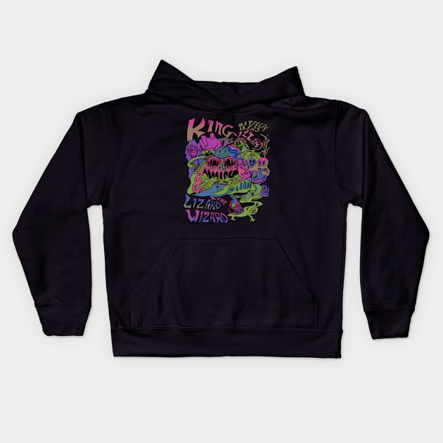 The lizard wizard Kids Hoodie by Flannel by Art